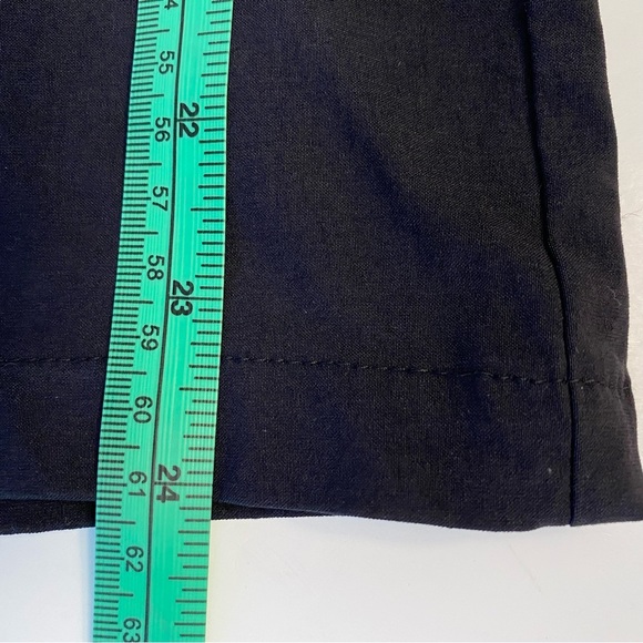 prAna Bliss Wide Leg Black Capri Pants Split Hem Drawstring  Small Nylon Outdoor - Picture 9 of 13